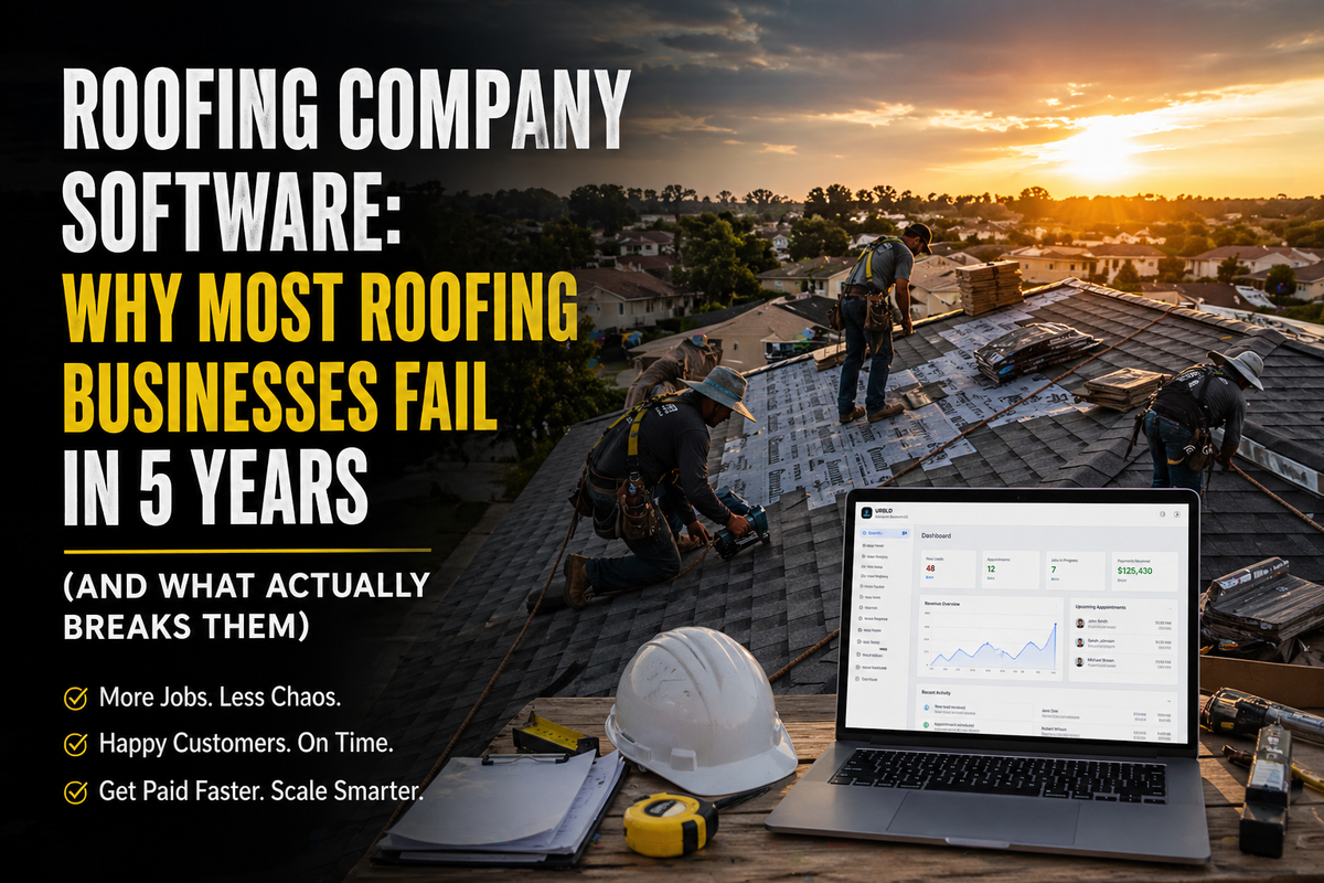 Roofing Company Software: Why Most Roofing Businesses Fail in 5 Years (And What Actually Breaks Them)