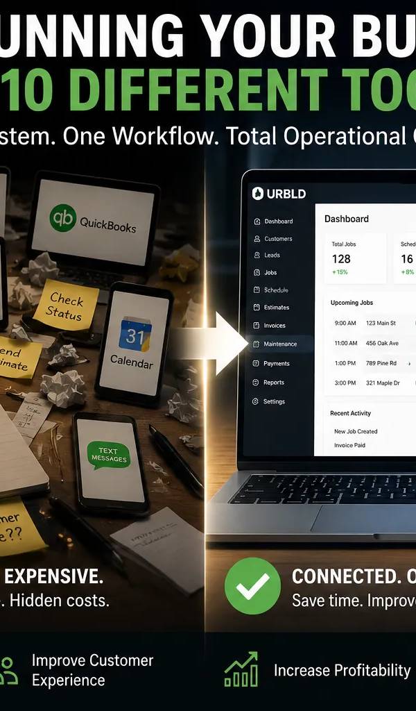 Field Service Software for Small Businesses: The Time Lost Using 10 Different Tools