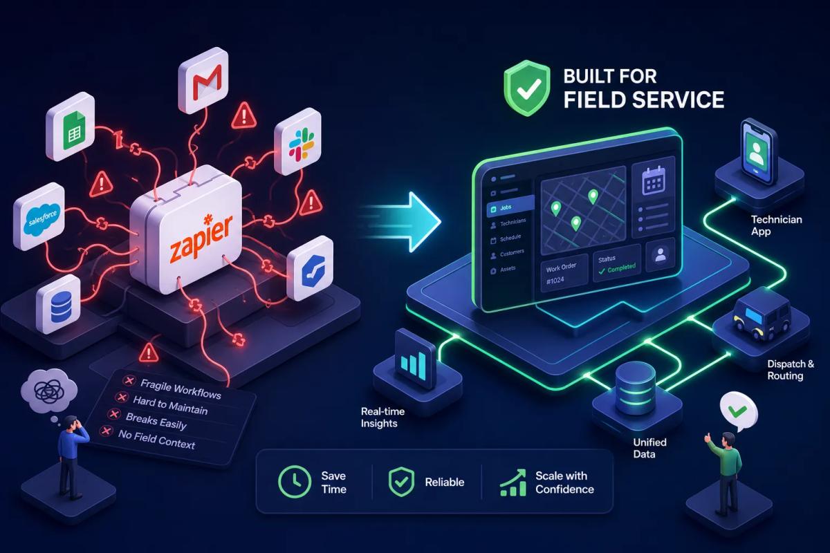 Stop Using Zapier for Field Service: Here's What Works