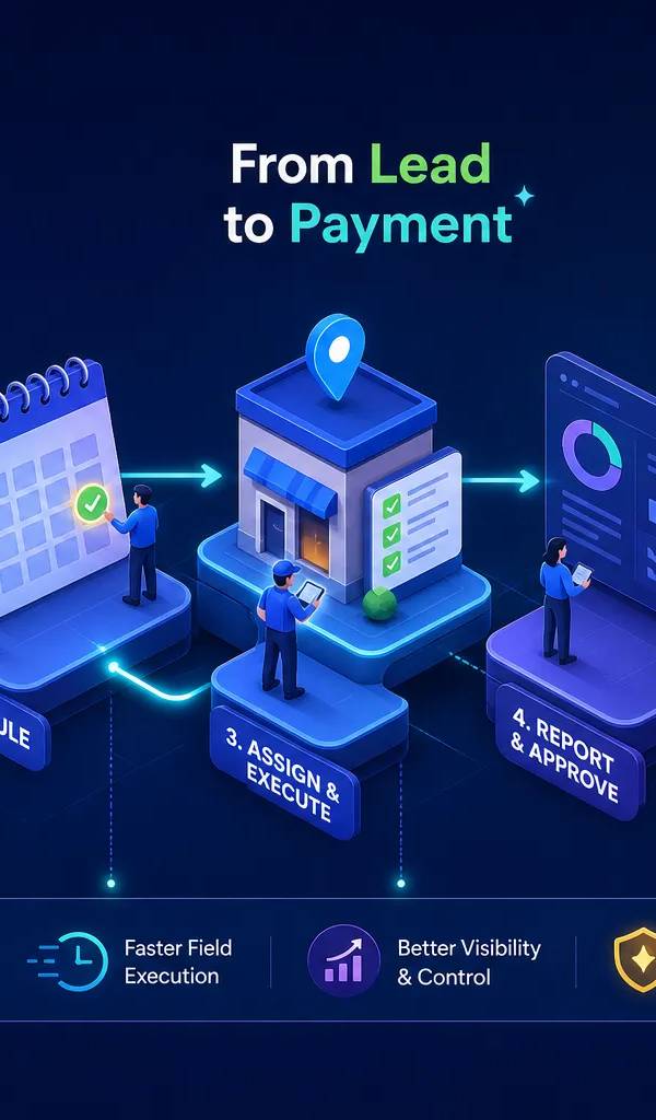 What an FSM platform actually does, from lead to payment